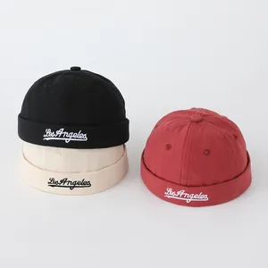 Gorro Docker de Algodón Poliéster para Niños Pequeños Con Bordado de Letras de Los Ángeles Sombrero Retro de Moda para Niños y Niñas
