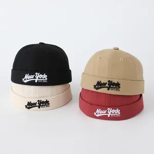 Gorro Docker Retro para Bebé Sin Ala Algodón Gorra Para Niños Niñas Bordado New York Leonikita Streetwear Beanie