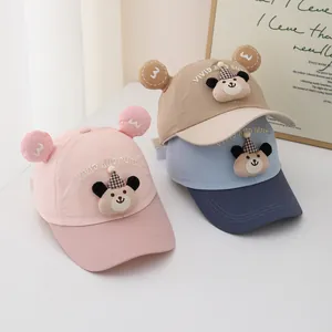 Casquette enfant séchage rapide avec oreilles d'ours 3D et broderie pour le soleil