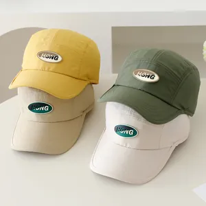 Kinderen 5-Panel Camper Pet Verstelbare Honkbalpet Katoenmix Sneldrogend Zonnescherm Voor Jongens Meisjes 5-10 Jaar Oud Outdoor