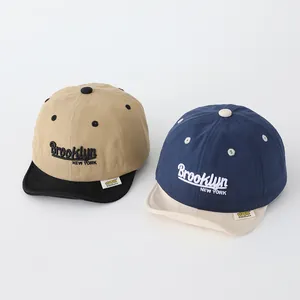 Kids BROOK cotton baseball cap with soft brim and stylish Brooklyn New York embroidery