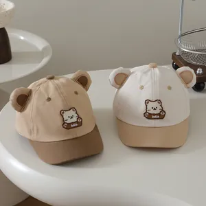 Süße Baby-Baseballkappe mit Bärenohren und Stickerei für Kleinkinder 2-5 Jahre