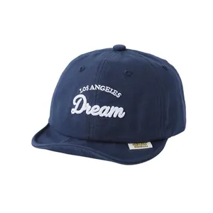 Dunkelblaue Baumwoll-Basecap für Kinder mit weißer Los Angeles Dream Stickerei