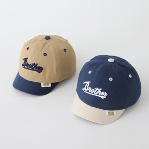 Gorra de béisbol casual para niños con bordado Brother y diseño de colores vivos