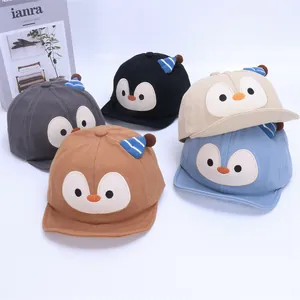 Collezione di berretti neonato con ricamo cartoon e fiocco in cinque tonalità tenui