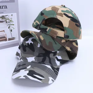 Verstellbare Camouflage-Baseballkappen mit gebogener Krempe für Kinder und Erwachsene