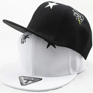 Kids Snapback Baseball Cap Embroidered Five-Pointed Star Cloud Lightning Pattern Flat Brim Sun Hat For Boys Girls 3-8 Years Old