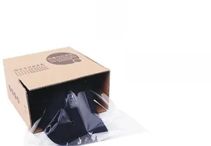 Waterproof and anti-squeeze protective packaging showing box and plastic liner bag