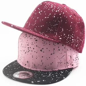 Kids Splatter Graffiti Flat Brim Baseball Cap Trendy Snapback Hat For Boys Girls Summer Sun Protection Hip Hop Streetwear