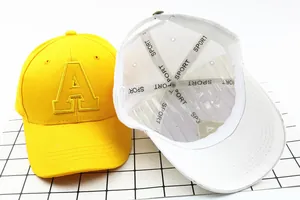 Detail of adjustable metal buckle and inner cotton sweatband on embroidered kids baseball caps