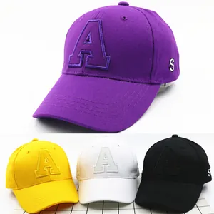 Parent-Child Letter A Embroidered Baseball Cap Cotton Adjustable Sun Hat For Kids Adults Casual Sport Duck Tongue Cap