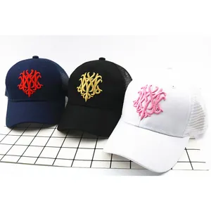Cappelli da baseball trucker in mesh per bambini e adulti con ricamo lupo e parasole