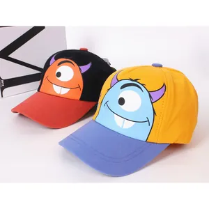 Casquettes de baseball en coton pour enfants avec motifs de dinosaures et monstres mignons