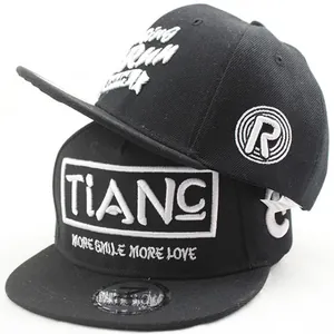 Casquette de Baseball Bord Plat pour Enfants Coton Broderie Lettres 3D Snapback Réglable Chapeau Hip Hop Soleil Garçons Filles