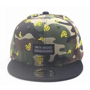 Snapback-Cap für Kinder mit Camouflage-Bananen-Print und Smith Bridge New York-Patch
