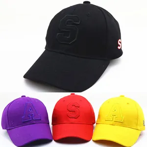 Cotton Parent Child Baseball Cap With 3D Embroidery Letter A S Sun Protection Outdoor Casual Peaked Hat Adjustable Buckle