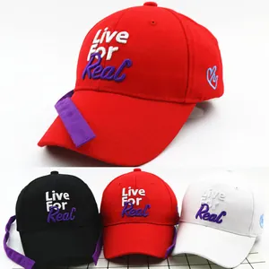 Kids Adults Hip Hop Baseball Cap Canvas Letter Embroidery Long Purple Ribbon Streetwear Peaked Sun Hat For Boys Girls Parent Child