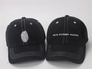 Detailed comparison of cotton baseball caps with contrast stitching and embroidery