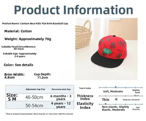 Guide des tailles pour casquette enfant avec mesures de circonférence et tranches d'âge