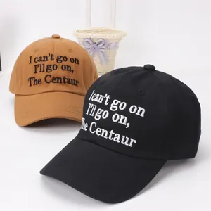 Classic embroidered cotton baseball caps in black and brown colors for kids and teens