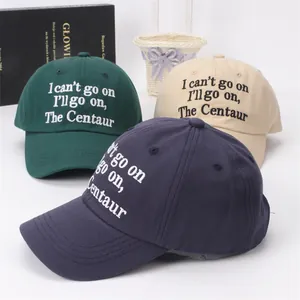 Embroidered kids baseball caps in dark green, khaki, and navy blue cotton fabric