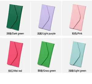 Showcase of multi-color RFID passport holders in six vibrant finishes with clean stitching