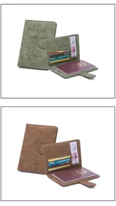 Diseño interno del porta pasaporte de viaje con ranuras para tarjetas y compartimentos