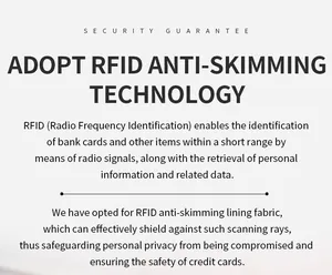 Dettaglio della tecnologia di blocco RFID per proteggere le carte nel portafoglio