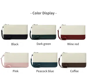 Six options de couleurs pour la pochette patchwork, dont le rose et le vert foncé