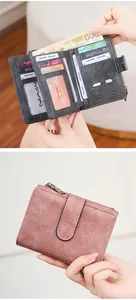 Detailed interior of vintage trifold wallet showing multiple card slots and SIM card storage