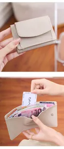 Detailed view of the RFID leather wallet interior with card slots and bill compartment