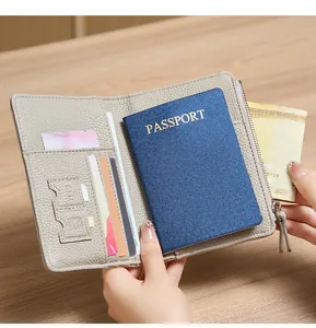Detailed interior of RFID blocking travel wallet with card slots and SIM holders