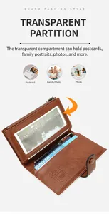 Λεπτομέρεια δερμάτινου πορτοφολιού με υποδοχές κάρτας SIM και θήκη με φερμουάρ