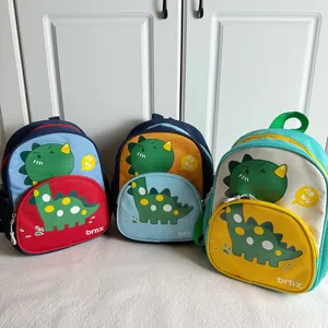 Zaino per Bambini con Dinosauro Zainetto per Piccoli Cartone Animato Tessuto Oxford Blocco di Colore per Asilo Bambini e Bambine