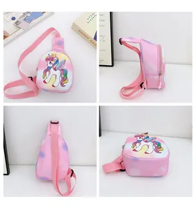 Details zur Einhorn Umhängetasche mit Farbverlauf, verstellbarem Gurt und Verschluss