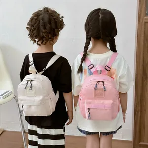 Sac à dos enfant de style coréen rose et beige pour la maternelle et les sorties plein air