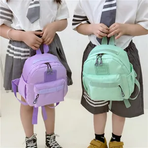 Sacs à dos mignons de style coréen en violet et vert menthe pour enfants de maternelle