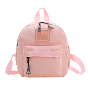 Sac à dos rose mignon pour enfants avec poche avant et bretelles réglables pour plein air