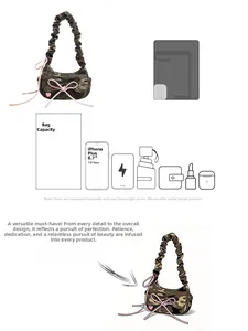 Detailed interior capacity showing camouflage shoulder bag fitting a 6.7-inch smartphone