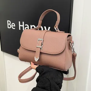Sac à Main Vintage en Cuir PU Motif Litchi Pour Femmes Sac Bandoulière Minimaliste Avec Bandoulière Réglable Sac Quotidien
