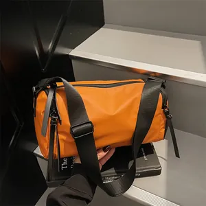 Bolso Bandolera Casual Deportivo para Mujer Impermeabile de Tela Oxford Cilíndrico Minimalista Con Correa Ancha Ajustable