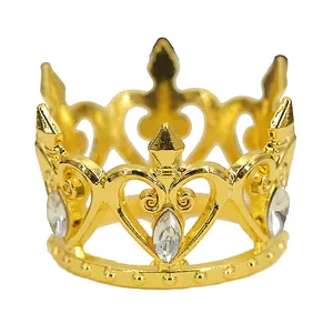 Mini Herz Krone Legierung Strass Haarschmuck Für Kinder Geburtstag Party Kuchen Dekoration Vintage Stil Gold Silber Tiara