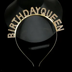 Birthday Queen Strass Stirnband Legierung Kristall Tiara Für Damen Mädchen Geburtstag Party Feiern Haarschmuck Geschenk