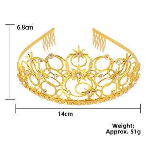 Detail der goldenen Sternenkrone mit Maßen von 14 cm Breite und 6,8 cm Höhe