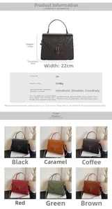 Detailed view of the vintage textured PU leather tote bag with a metallic buckle closure