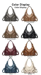 Detailed grid display showcasing all eight available colors for this vintage hobo bag