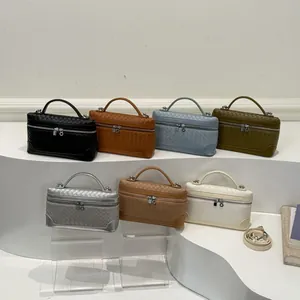 Sac Carré en Cuir Tressé Pour Femmes Mode Main Rétro Forme Boîte Bandoulière Avec Sangle Amovible Pour Le Quotidien