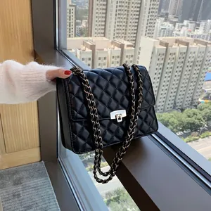 Sac à Épaule Vintage Matelassé à Losanges pour Femme Grande Capacité en Cuir PU Sac Bandoulière Mode Fourre-tout pour Quotidien