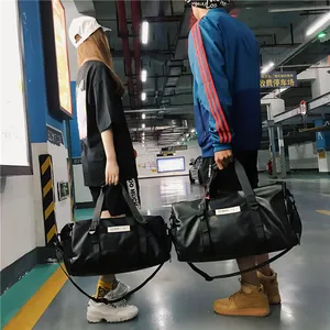 Sac de Voyage en Cuir PU Imperméable pour Sport Gym Sac de Sport Avec Compartiment Chaussures Indépendant Homme Femme Grande Capacité