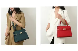 Détail d'un sac à main avec fermoir rotatif et bandoulière réglable sur un mannequin